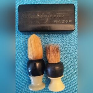 Vintage Schick Injector Shaving Kit Razor Brushes Case